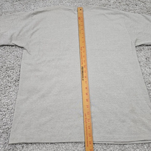 Vtg Adidas Shirt Mens Large Gray Short Sleeve Pullover Front Pocket Trefoil READ - Picture 13 of 15